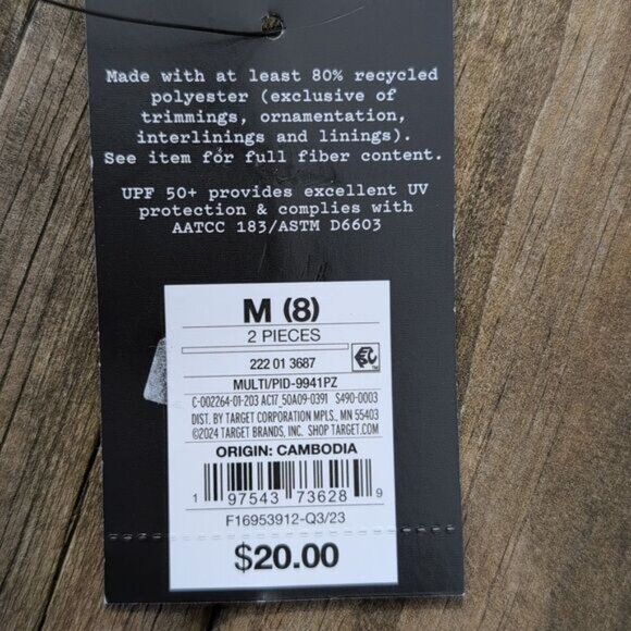 Art Class Size Medium (8) 2 Piece Long Sleeve Bathing Suit, NEW - Picture 6 of 6